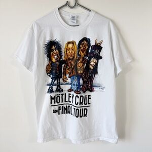 Motley Crue The Final Tour Caricature T Shirt Size Large